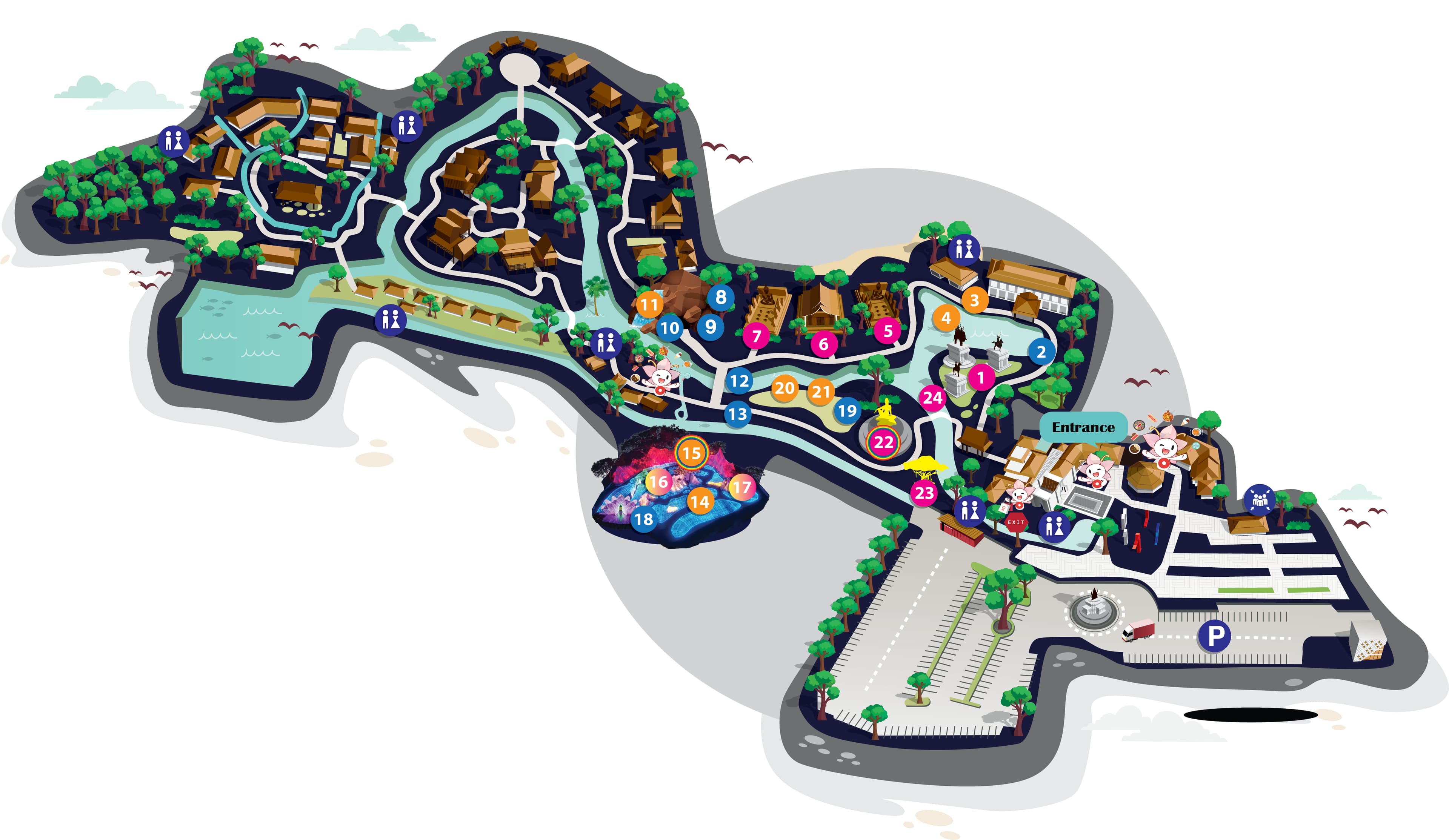 Nasatta Light Festival 2024-2025 Installation Map